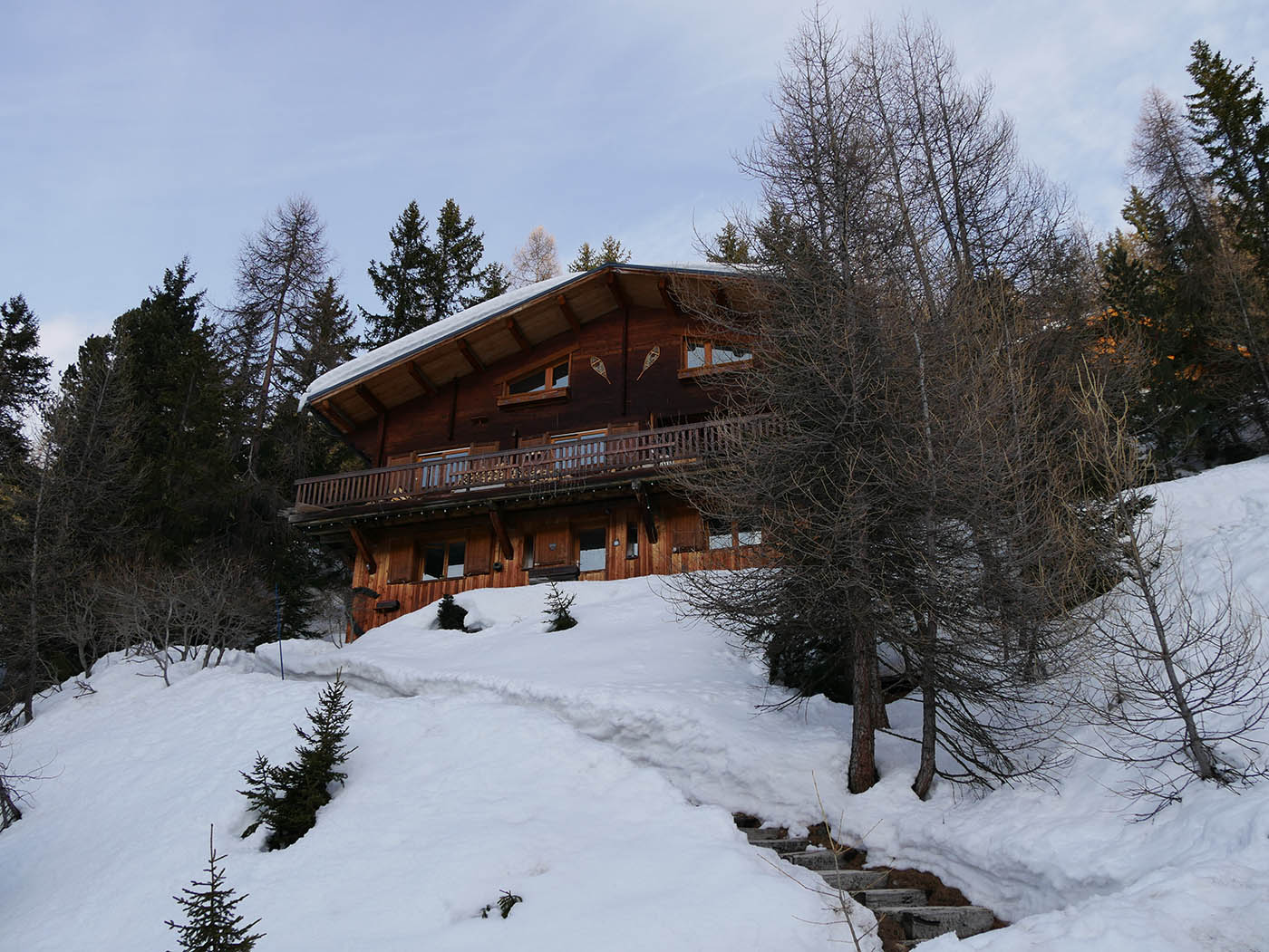 Chalet typique de la station de ski La Plagne 1800
